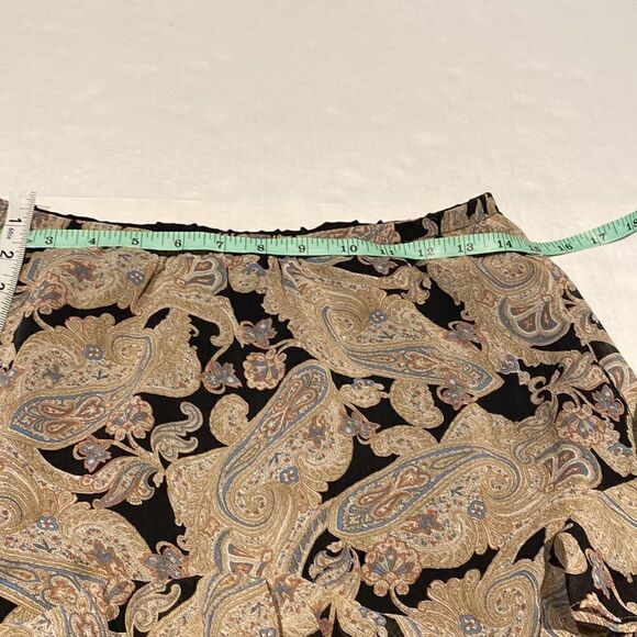 Liz Claiborne elastic waist abundantly ruffled paisley skirt size 6 - Picture 8 of 9